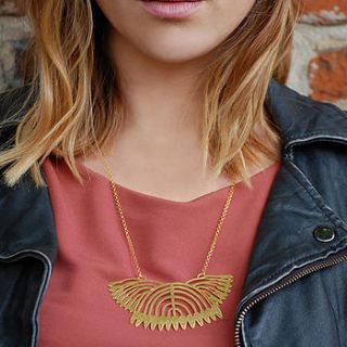 gold and recycled silver necklace by charbon london