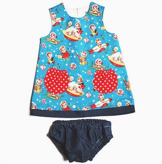 girls rocket rascal baby dress set by wild things funky little dresses