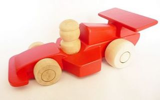 push along wooden red car by wooden toy gallery