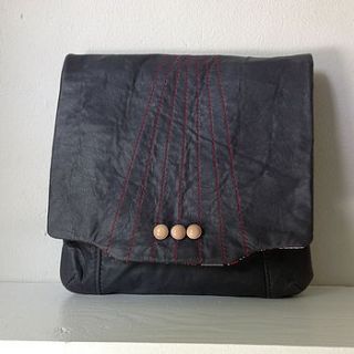 handmade leather carreau clutch bag by olive archer