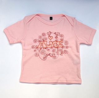 personalised handmade babies' t shirt by ilovespoon