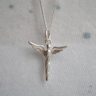 guardian angel pendant necklace by lullaby blue
