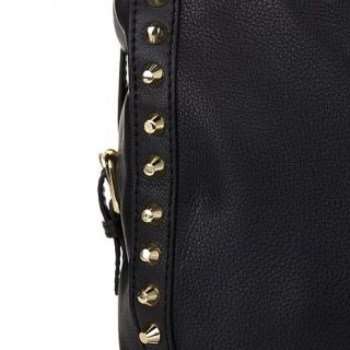 Clever Carriage Company Genuine Leather Studded Satchel