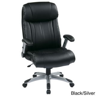 Office Star Products Work Smart Eco Leather Contour Seat And Back Executive Chair