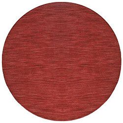 Fusion Red Wool Rug (8 Round)