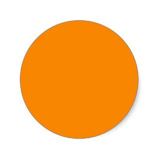 Pure Bright Orange Customized Template Blank Stickers