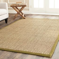Handwoven Sisal Natural/olive Seagrass Runner Rug (26 X 12)