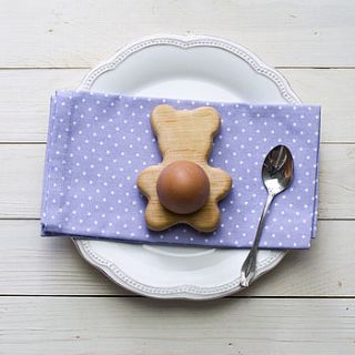 teddy bear egg cup tealight holder by wooden toy gallery