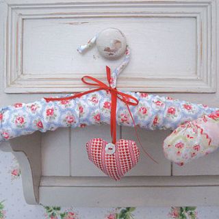 fabric covered padded coat hanger by bow boutique