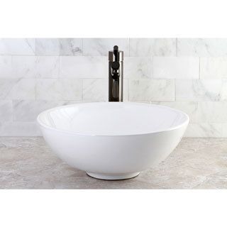 Round Vitreous China Above counter Vessel Sink