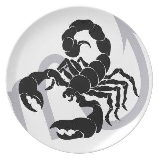 Scorpio zodiac horoscope astrology sign dinner plate