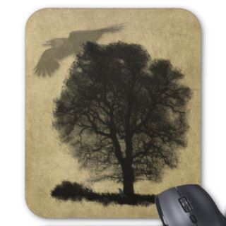 "Lone Tree And Crow"   Mousepad