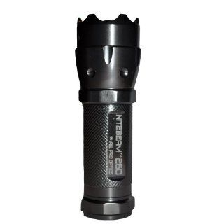 Nitebeam 260G   4x Focusable High Power 260 Lumen 5 Mode Flashlight   Gunmetal Grey   Basic Handheld Flashlights  