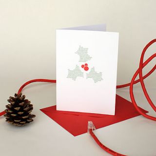 binary code 'holly' christmas card by geek cards for the love of geek