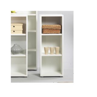 Fairfax Short Narrow Bookcase in White