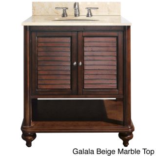 Avanity Tropica 30 inch Single Vanity In Antique Brown Finish With Sink And Top