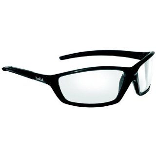 Boll� Safety 253 SS 40062 Solis Safety Eyewear with Shiny Black Nylon + TPR/Polycarbonate Full Frame and Clear Lens   Safety Glasses  