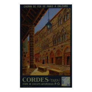 Cordes France ~ Vintage French Travel Poster
