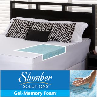 Slumber Solutions Gel 2 inch Memory Foam Mattress Topper With Cover
