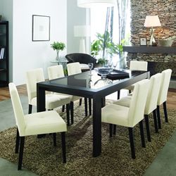 Baxton Studio Elsa Beige Fabric Modern Dining Chairs (set Of 2)