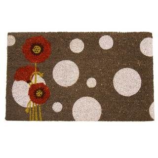 Rubber cal Rouge Contemporary Floral Doormat (18 X 30)