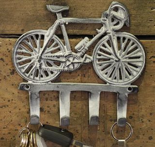 metal bicycle design hook by alphabet interiors