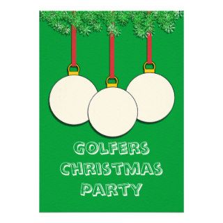 Christmas Invitations for Golfers