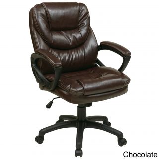 Office Star Products Work Smart Faux Leather High Back Chair