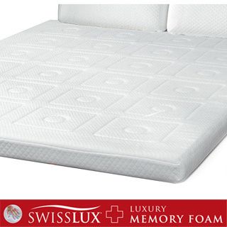 Swisslux Euro Extraordinaire 3 inch Memory Foam Quilted Mattress Topper