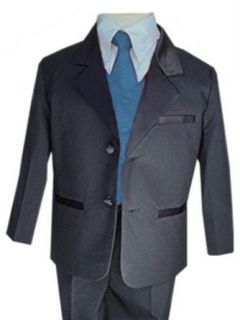 Peanut Butter Collection Boy's 2 Button Notch Tuxedo   Size 8, Baby Blue Tuxedo Suits Clothing