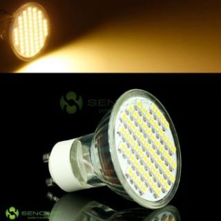 Gu10 4w 60x3528 SMD LED 240 lumen 3500k Warm White Light Bulb (Ac 85~265v) #Gc   Led Household Light Bulbs  