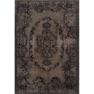 Transitional Gray/ Black Area Rug (67 X 96)