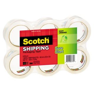 Scotch® Packaging Tape   Clear (6 Per Pack)