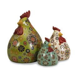 Americana 3 piece Fiesta Chickens