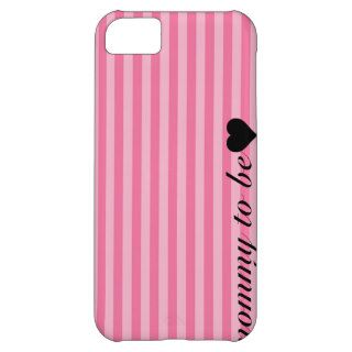 Pink Striped Mommy To Be iPhone 5C Cases