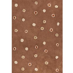 Handmade Chocolate Dots Cotton Rug (4 X 6)