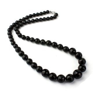 O stone Black Tourmaline Silent Power Family Beads Collection Necklace Bracelet Grounding Stone Protection 7mm 13mm Stretch Bracelets Jewelry