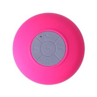 HDE Portable Waterproof Mini Bluetooth Shower Pool Speaker w/ Suction Mount & Handsfree Calling   Pink   Players & Accessories