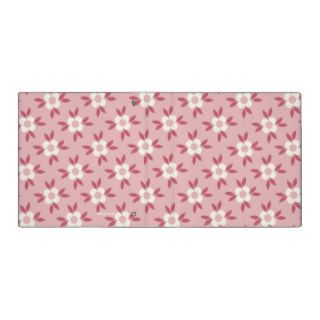 Pink Red and Teal Retro Wallpaper Flower Pattern 3 Ring Binders