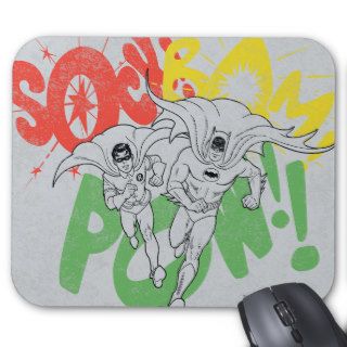 SOCK BAM POW Batman and Robin Mousepads