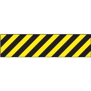 Accuform Signs PSR268 Slip Gard Adhesive Vinyl Step Style Caution Stripes Floor Sign, 24" Width x 6" Length, Black on Yellow Safety Tape