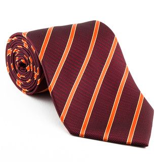 Platinum Ties Mens Orange Striped Pumpkin Slice Tie