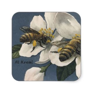 Honey Bee Al Kreml Square Sticker
