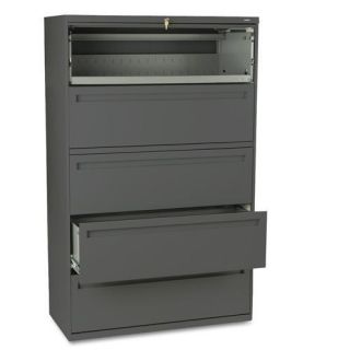 Hon 700 Series 42 inch Five shelf Lateral File Cabinet In Charcoal
