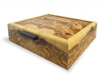 Handcrafted Olive Ash Burl Wood Valet Box   Jewelry Boxes