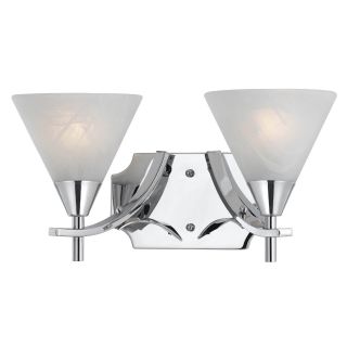 Contemporary 2 Light Bath/sconce In Plated Chrome