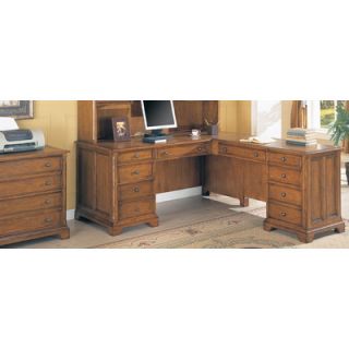 Wynwood Halton Hills L Shape Executive Desk with Lateral File 1231 48 / 1231 16