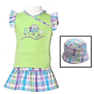 Duck Duck Goose Newborn Girl 3pc Green Outfit Hat 3 6M No Clothing
