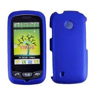 For Verizon Un270 Attune Cosmos Touch Accessory   Rubber Blue Hard Case Proctor Cover Cell Phones & Accessories