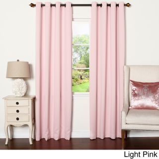 None Grommet Top Thermal Insulated 84 inch Blackout Curtain Panel Pair Pink Size 52 x 84